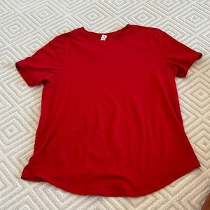 Lululemon plain red shirt